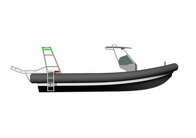 UMS RIB 900, officiell 3D-rendering från aktern.