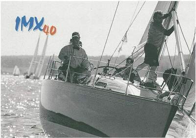 Officiell katalogbild av X-Yachts IMX 40 under segling.
