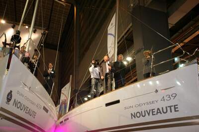 Jeanneau Sun Odyssey 409 vid den officiella presentationen på Paris Boat Show 2010.