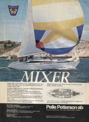 Historisk produktannons för Maxi Mixer från Pelle Petterson AB, publicerad 1983.