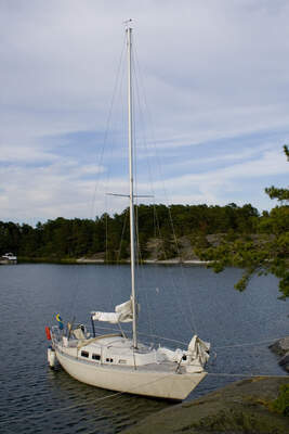 Shipman 28, svensk 29-fots segelbåt ritad av Olle Enderlein. Foto: Dick Andersson (Dogmafotografen)
