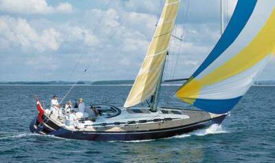 X-Yachts X-482 under segel, en 14,63 meter lång performance cruiser ritad av Niels Jeppesen.