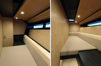 Windy SR53, ytterligare interiörvy i Twin Cabin-utförande.